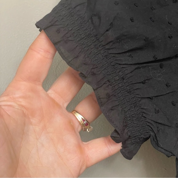 NWT Cache Swiss Dot women’s shirt Blouse in Black Size L 100% cotton - Picture 6 of 11